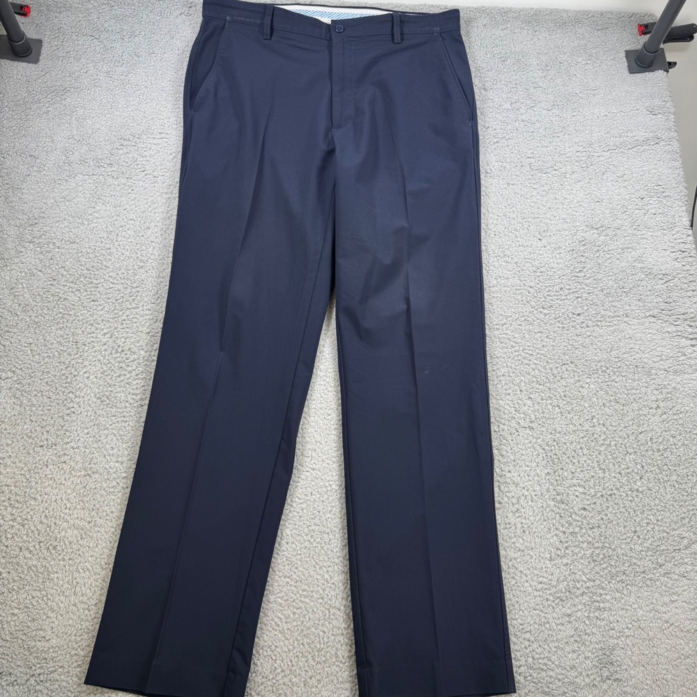 Footjoy Mens Golf Pants Navy Blue Straight Leg Performance‎ Stretch W36 L34